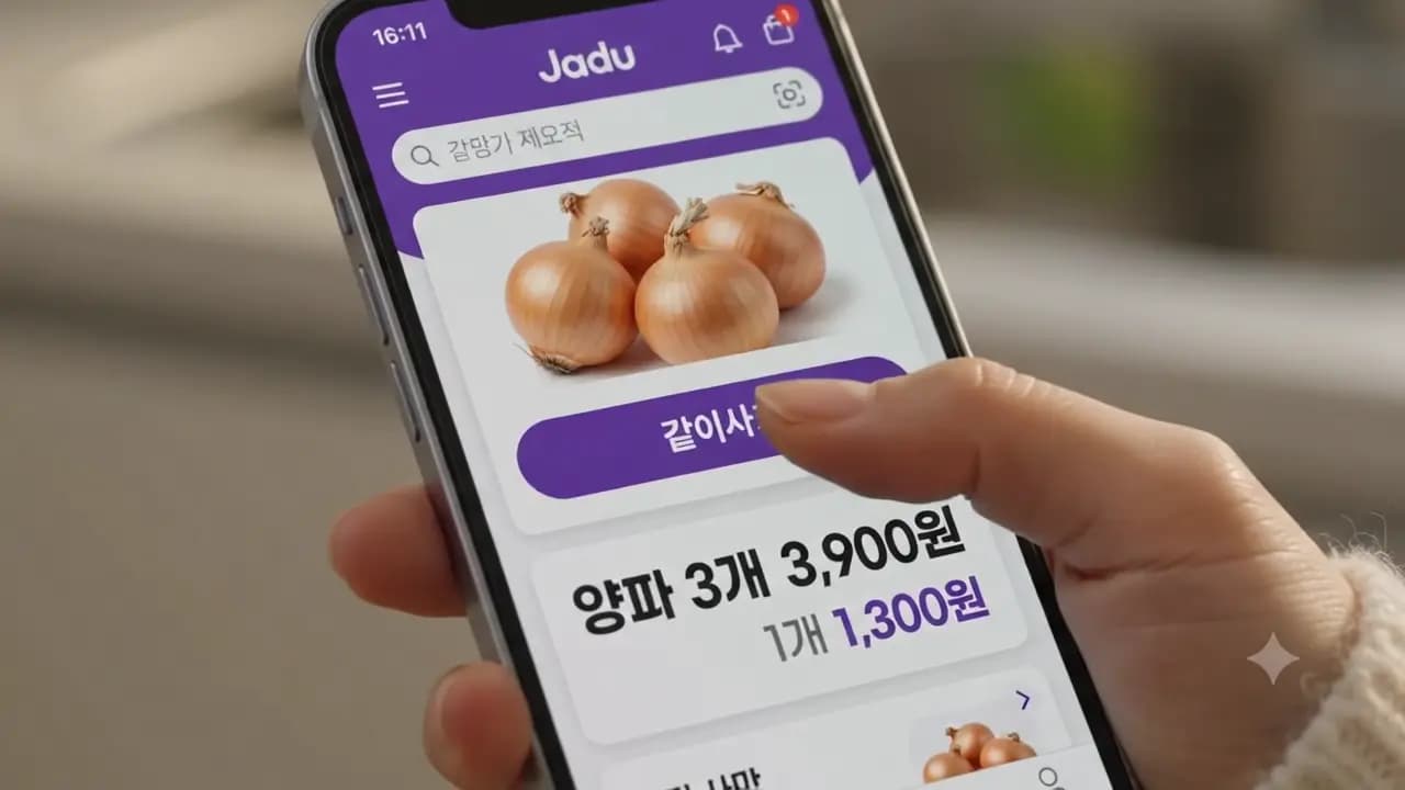 동네 이웃과 필요한 상품을 같이 사는 모습